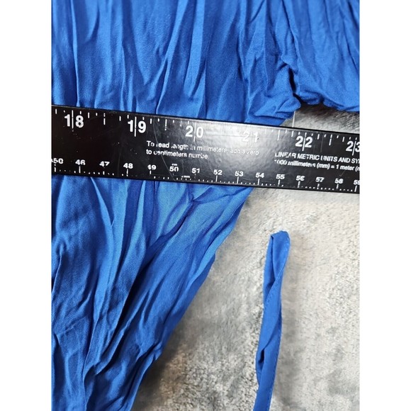 Soft Surroundings Women's XL Blue Tie Duster crinkle pleats with bag lightweight - Picture 7 of 11